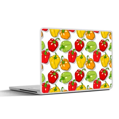 Produktbild von MuchoWow® Laptop Aufkleber Sticker Cover Muster - Lebensmittel - Paprika 25x18 cm - Laptop-Deko