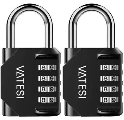 Productafbeelding van Hangslot 2 Stuks - Cijferslot - Kofferslot met Cijfercode - Reisslot - Weerbestendig - 80mm