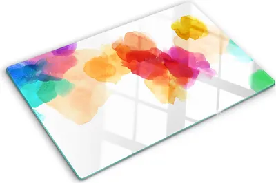 Obrázek produktu pro Kryt varné desky – Kryt na indukční desku – Ochranná skleněná deska – 80x52 cm– Skleněné ochranné desky na sporák –Tvrzené sklo –Barevné skvrny