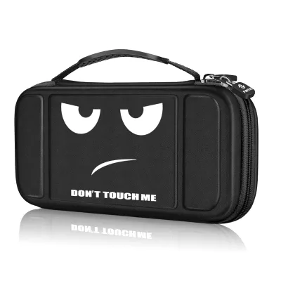 Immagine prodotto di Borsa da trasporto Fintie per Nintendo Switch Lite - Custodia rigida [antiurto] con 15 scomparti per schede di gioco e cinturino di sicurezza per la console Nintendo Switch Lite e accessori, Don't Touch