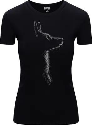 Produktbild von Diarbo Damen T-Shirt mit Tierliebhaber Druck Skizze eines Deutscher Schäferhund Schwarz Gr.XXL