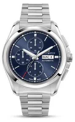 Produktbild von Philip Watch Herren Armbanduhr R8223218009 mit Saphirglas, 43 mm, Silber