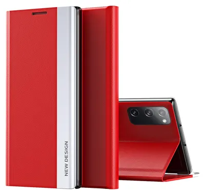 Image de Galaxy S20 FE Case, étui magnétique en cuirPolyuréthaneavec fonction stand pour Samsung Galaxy S20 FE rouge