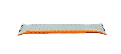 Obrázek produktu pro SYSTEM-S řemínek 42 44 45 49 mm silikonový flexibilní magnetický pro Apple Watch Smartwatch Orange Grey