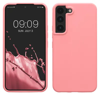 Obrázok produktu pre Puzdro na mobilný telefón kwmobile pre Samsung Galaxy S22 – silikónové puzdro – bezdrôtové nabíjanie – ochranné puzdro v pastelovej koralovej farbe