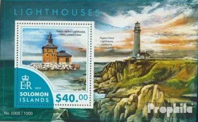 Produktbild von Briefmarken Salomoninseln 2015 Mi Block 455 (kompl. Ausg.) postfrisch Leuchttürme