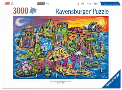 Produktbild von Erwachsenenpuzzle 3000 Teile - Schätze der Welt
