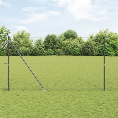 Produktbild von Hexagonzaun Grau 1,5x10 m Stahl, Zaunzubehör DesignMöbel Neu