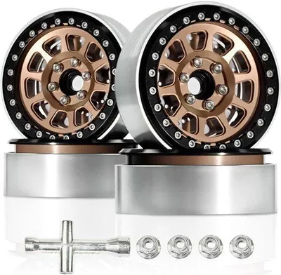 Produktbild von 2.2 Zoll Aluminium-Beadlock Felgen 25 mm, 100 g, 0 mm Offset für SCX10