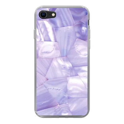 Produktbild von MuchoWow® Handyhülle Schutzhülle Hülle für iPhone 7 Naturstein - Muster - Perlmutt Silikon Softcase Handy Hülle - Kartenhalter