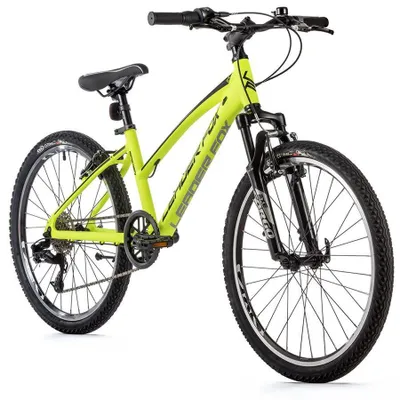 Produktbild von 24 Zoll Alu Mountainbike Leader Fox Spider Girl 8 Gang S-Ride MTB Neon Gelb