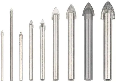 Produktbild von Bohrerset 9-teilig für keramische Fliesen und Glas - Durchmesser von 3mm bis 16mm