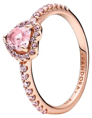 Produktbild von Pandora 188421C04 Ring Damen Funkelndes Erhabenes Herz 14k Rosé Vergoldet Gr. 58