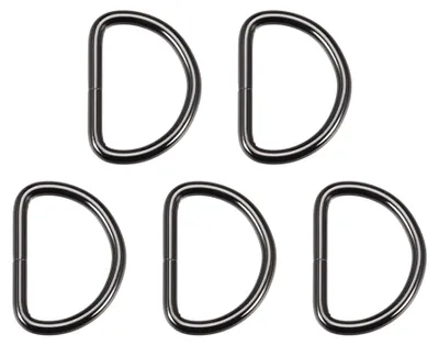 Produktbild von 5 Stš¹ck Metall D-Ring 1,6"(40mm) D-Ringe Schnalle fš¹r Hardware Taschen Gš¹rtel Handwerk DIY Zubeh?r Schwarz