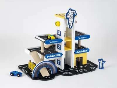 Produktbild von Theo Klein 3404 Michelin Holzgarage, großes Modell