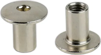 Produktbild von 10x Hülsenmuttern M8 – Stahl, Innensechskant, Rundkopf, vernickelt