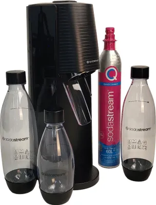 Produktbild von Sodastream Terra Schwarz Megapack incl. 3 Flaschen + CO2 QC