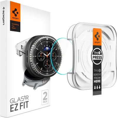 Produktbild von Spigen GLAS.tR EZ Fit, Displayschutz, Smartwatch, Transparent, Samsung, Watch 8 Classic (46mm), Gehärtetes Glas