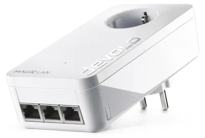 Produktbild von devolo Magic 2 Triple Erweiterungsadapter, Powerline Adapter, bis zu 2.400 Mbit/