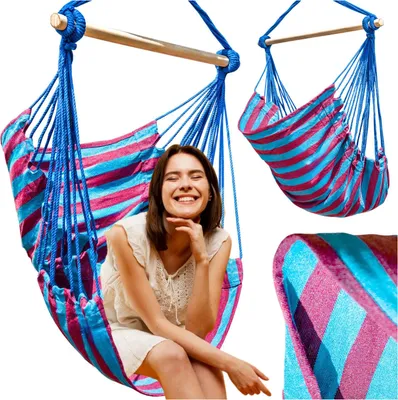 Produktbild von Gartenhängematte, brasilianischer Stuhl, Boho-Schaukel, Hängesessel, Sessel