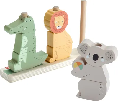 Produktbild von Fisher-Price Holzstapel Und Tiere Sortieren