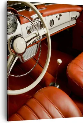 Produktbild von Bild auf Leinwand - Leinwandbild - Einteilig - Auto Innenraum Klassisch - 50x70cm - Wand Bild - Wanddeko - Wandbilder - Leinwanddruck - Wanddekoration - Leinwand bilder - Wandbild - PA50x70-0149