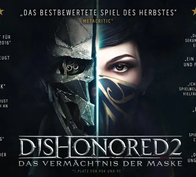 Produktbild von Bethesda Dishonored 2 Standard Deutsch, Englisch, Vereinfachtes Chinesisch, Spanisch, Französisch, Italienisch, Japanisch, Polnisch, Portugiesisch, Russisch PlayStation 4