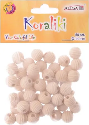 Obrázok produktu pre Pruhované drevené korálky 14 mm 50 kusov
