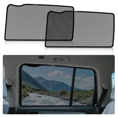 Image de Pare-soleil pour la vitre latérale de la VW Sharan (2012-2019), protège de la lumière du soleil et des rayons UV, fixation magnétique et pliable.