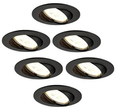 Produktbild von Ledvion 6er Set LED Einbaustrahler Rund Weiss 3W dimmbar Warmweiss