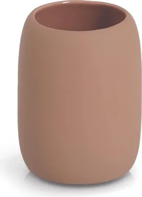 Obrázek produktu pro Zeller Kelímek na zubní kartáčky BRASS TONE, Ø 8,4 cm, hnědý