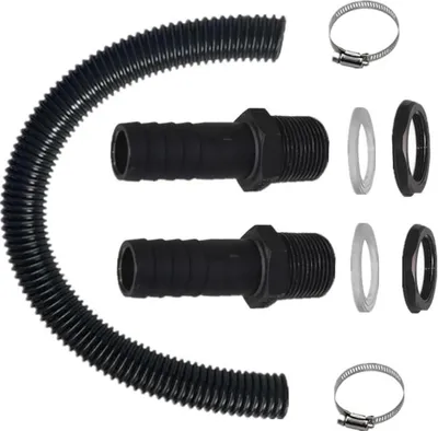 Image de Collecteur d'eau de pluie Set de raccords pour tonneaux de pluie Tubes de chute 50cm