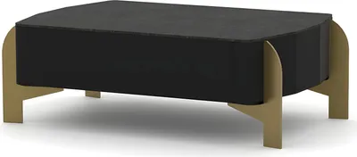 Produktbild von Luxus Beistelltisch Couchtisch Sofatisch Holz Schwarz-Gold Arbeitszimmer