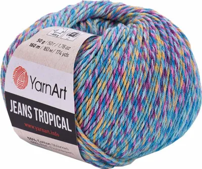Zdjęcie produktu dla Yarn Art Jeans Tropical 618 Multi Przędza dziewiarska