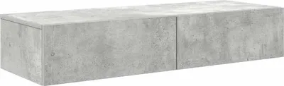 Obrázek produktu pro vidaXL Nástěnná police se zásuvkami betonová šedá 100x36x19 cm materiál na bázi dřeva