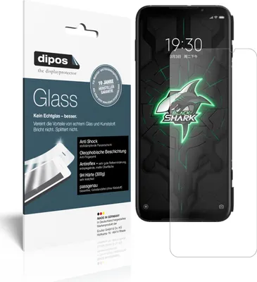 Produktbild von 2x Schutzfolie für Xiaomi Black Shark 3 matt - Anti-Shock 9H Folie dipos Glass Kunststoffglas
