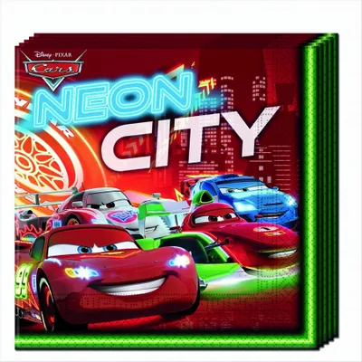 Produktbild von Servietten Cars 3 20 Stück 33 cm rot