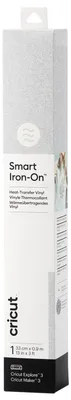 Produktbild von Cricut Smart Iron-On Glitter, Hitzebeständige Vinylrolle, Silber, Einfarbig, Glitter, 330 mm, 900 mm