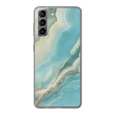 Produktbild von MuchoWow® Handyhülle Schutzhülle Hülle für Samsung Galaxy S21 Naturstein - Mineralien - Chic Silikon Softcase Handy Hülle - Softcase