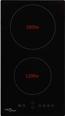 Obrázek produktu pro vidaXL Sklokeramická varná deska se 2 plotýnkami Touch Control 3000 W