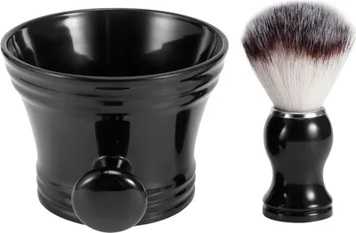 Image de Savon de rasage pour le soin de la barbe Blaireau de nettoyage en Nylon Mostache Set d'outils de rasage