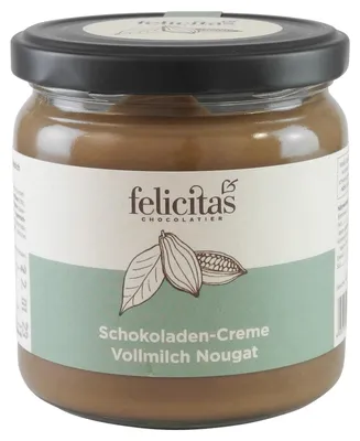 Produktbild von Vollmilch-Nougat Schokoladen-Creme von der Confiserie Felicitas (400 g)