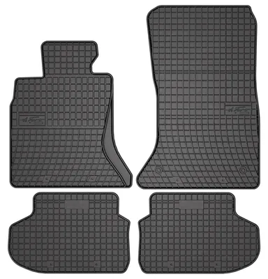 Produktbild von Gummi-Fußmatten für BMW 5 F11 FL 2013-2017 (Kombi) – 4-tlg, Schwarz, passgenau – Wielganizator SolidPRO