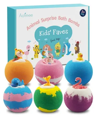 Immagine prodotto di Set regalo di 6 bombe da bagno con giocattoli, ideale per bambini e adulti