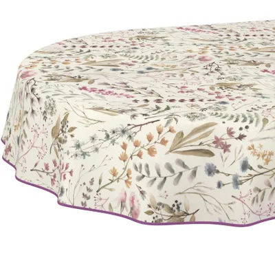 Wachstuch Tischdecke abwaschbar und wasserabweisend 140 x 220 cm oval Bandkante, Hauptbild