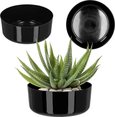 Obrázok produktu pre Kvetináč na kvety – kvetináč – priemer 23 cm – malý – čierny