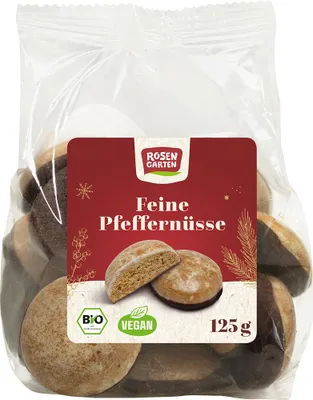 Produktbild von Pfeffernüsse mit Zartbitterschokoladenfuß 125g