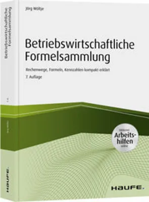 Produktbild von Betriebswirtschaftliche Formelsammlung - inkl. Arbeitshilfen online