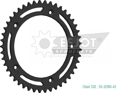Image de ESJOT Pignon de chaîne "32180" 520, acier 47 dents