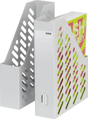 Produktbild von HAN Stehsammler KLASSIK - 2 STÜCK, moderner Stehsammler im zeitgemäßen Design. Funktional, hochwertig und schick bis Format DIN A4/C4, dunkelgrau, 1600-11